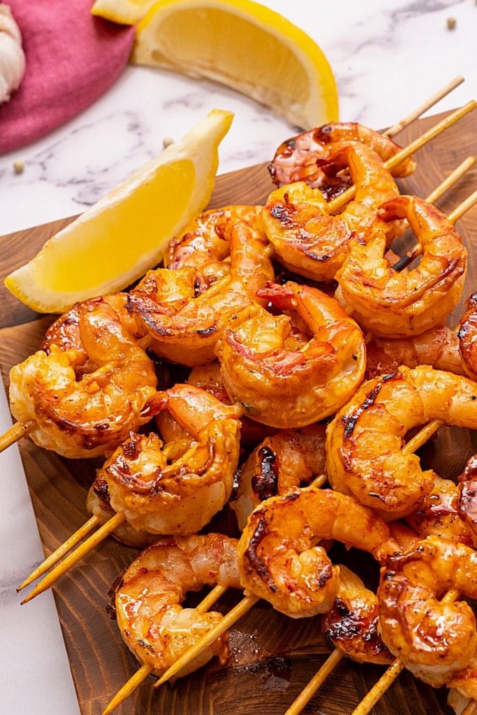 grilled shrimp skewers (south south waters)