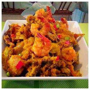 plantain lovers’ platter (asaro yam porridge + dodo mix)